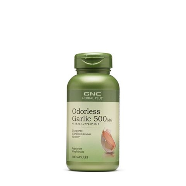 Picture of GNC Herbal Plus  Odorless  Garlic 500 mg / Чесън 500 мг - Цялата полза от чесъна, но без мирис и вкус