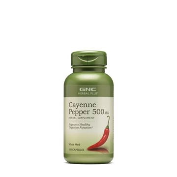 Снимка на GNC Herbal Plus  Cayenne Pepper/ Лют червен пипер( Кайен) - Облекчава храносмилането и ускорява метаболизма