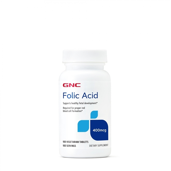 Picture of GNC Folic Acid 400 µg/ Фолиева киселина 400 мкг- Полезна за бъдещите майки