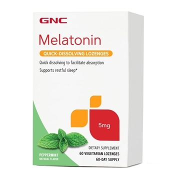 Снимка на GNC Melatonin 5 mg- Peppermint / Мелатонин 5 мг сублингвален - За спокоен и дълбок сън