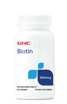 Снимка на GNC Biotin 300 µg/  Биотин 300 мкг- За здрава коса и нокти