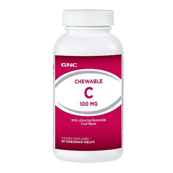 Picture of GNC Chewable C 100 mg / Витамин С 100 мг дъвчащи таблетки -  Укрепва защитните сили на организма