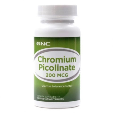 Снимка на GNC Chromium Picolinate 200μg /  Хром Пиколинат 200мкг - Стимулира метаболизма и намалява апетита към сладко