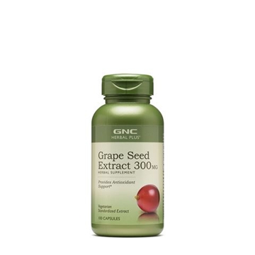 Снимка на GNC Herbal Plus Grape seed extract 300 mg/ Екстракт от гроздови семки 300 мг - В помощ на кръвоносните съдове и сърцето