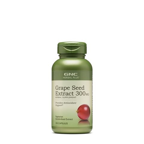 Picture of GNC Herbal Plus Grape seed extract 300 mg/ Екстракт от гроздови семки 300 мг - В помощ на кръвоносните съдове и сърцето