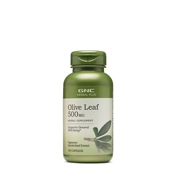 Снимка на GNC Herbal Plus Standardized Olive Leaf 500 mg / Eкстракт от маслинови листа 500 мг - Предпазва от простуда и грип