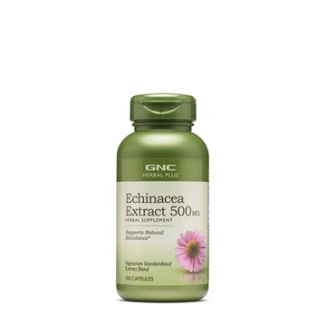 Снимка на GNC Herbal Plus Echinacea Extract 500 mg / Ехинацея екстракт 500 мг - За силен имунитет