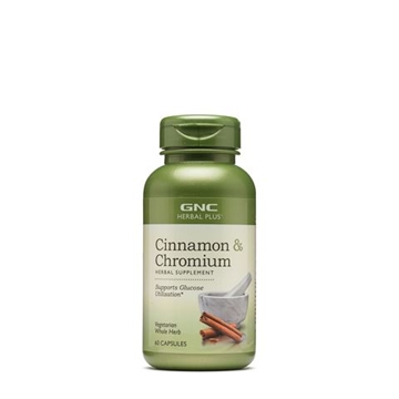 Снимка на GNC Herbal Plus Cinnamon & Chromium / Канела + Хром - Контрол на кръвната захар