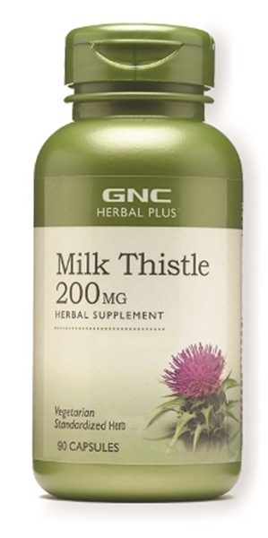 Picture of GNC Herbal Plus Milk Thistle 200 mg/ Бял трън 200 мг- Естествена защита на черния дроб