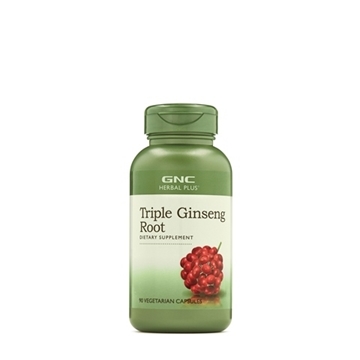 Снимка на GNC Herbal Plus   Triple Ginseng Root / Жен Шен Троен - Тройна сила от сибирски, азиатски и американски жен шен