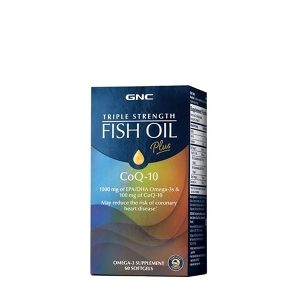 Picture of GNC Triple Strength Fish Oil Plus Co Q-10/ Рибено Масло Плюс  Коензим Q – 10 - За силно и здраво сърце