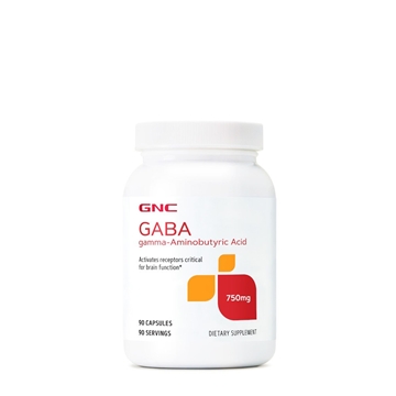 Снимка на GNC GABA 750 mg/ ГАБА 750 мг - Природно успокоително и естествен успокояващ "агент" на мозъка