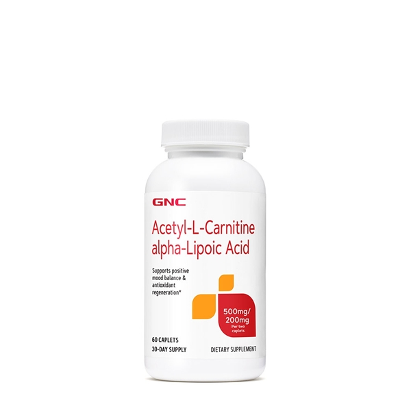 Picture of GNC Acetyl-L-Carnitine Alpha-Lipoic Acid / Ацетил Л-карнитин + Алфа- липоева киселина - Подкрепа и защита на фукционирането на мозъка