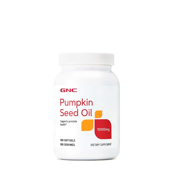 Picture of GNC Pumpkin Seed Oil 1000 mg/ Масло от тиквено семе 1000 мг - В подкрепа на здравето на простатата