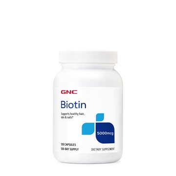 Снимка на GNC Biotin 5000 µg/  Биотин 5000 мкг- За здрава коса и нокти